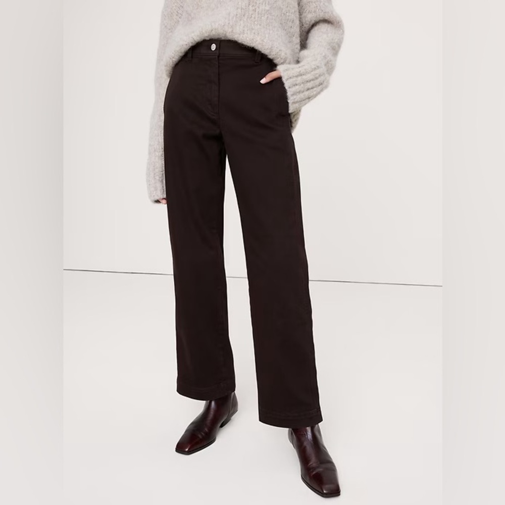 NWT! Banana Republic Dark Brown The Weekender Straight-Leg Pant - Multiple🩷